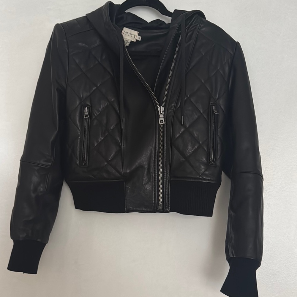 Black Quilted Leather Jacket